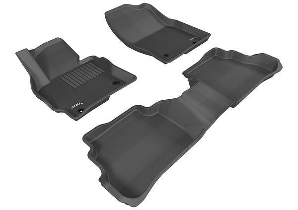 3D MAXpider KAGU Floor Mat for 2013-2016 MAZDA CX-5  - BLACK - 1ST ROW 2ND ROW - L1MZ03801509 [2024 2023 2022 2021 2020 2019]