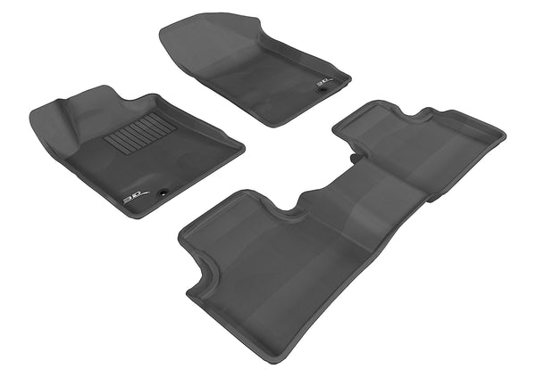 3D MAXpider KAGU Floor Mat for 2009-2014 NISSAN MAXIMA  - BLACK - 1ST ROW 2ND ROW - L1NS03001509 [2023]