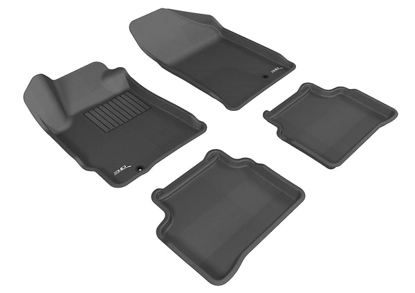 3D MAXpider KAGU Floor Mat for 2007-2012 NISSAN ALTIMA  - BLACK - 1ST ROW 2ND ROW - L1NS06201509 [2018 2017 2016 2015 2014 2013 2012 2011 2010]