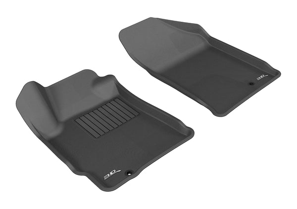 3D MAXpider KAGU Floor Mat for 2007-2012 NISSAN ALTIMA COUPE/SEDAN  - BLACK - 1ST ROW - L1NS06211509 [2017 2016 2015 2014 2013 2012 2011 2010]