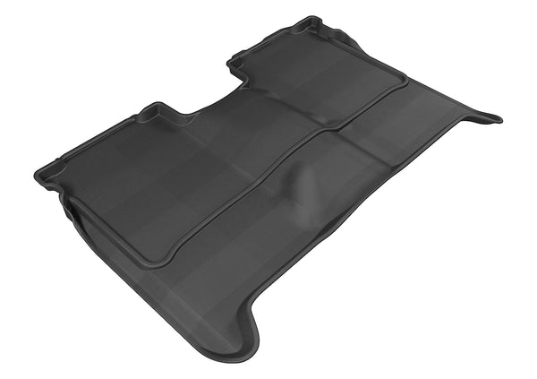 3D MAXpider KAGU Floor Mat for 2004-2015 NISSAN TITAN CREW CAB  - BLACK - 2ND ROW - L1NS06321509 [2023 2022 2021 2020 2019 2018 2017 2016 2015]