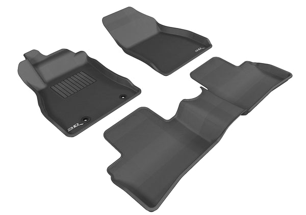 3D MAXpider KAGU Floor Mat for 2011-2018 NISSAN JUKE  - BLACK - 1ST ROW 2ND ROW - L1NS06401509 [2023 2022 2021 2020 2019 2018 2017 2016 2015]