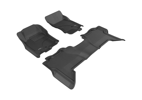 3D MAXpider KAGU Floor Mat for 2005-2012 NISSAN PATHFINDER  - BLACK - 1ST ROW 2ND ROW - L1NS06501509 [2023 2022 2021 2020 2019 2018 2017]