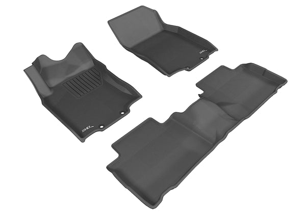 3D MAXpider KAGU Floor Mat for 2014-2020 NISSAN ROGUE  - BLACK - 1ST ROW 2ND ROW - L1NS06801509 [2023 2022 2021 2020 2019 2018]