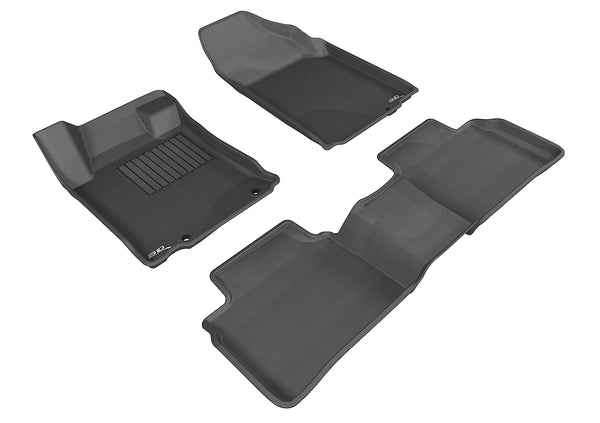 3D MAXpider KAGU Floor Mat for 2013-2015 NISSAN ALTIMA SEDAN  - BLACK - 1ST ROW 2ND ROW - L1NS07301509 [2023 2022 2021 2020 2019]