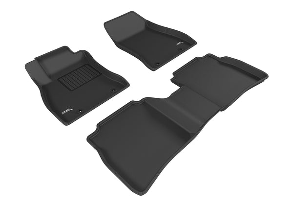 3D MAXpider KAGU Floor Mat for 2013-2019 NISSAN SENTRA  - BLACK - 1ST ROW 2ND ROW - L1NS07601509 [2023 2022 2021 2020 2019]