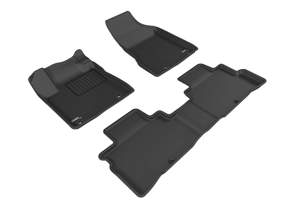 3D MAXpider KAGU Floor Mat for 2015-2018 NISSAN MURANO  - BLACK - 1ST ROW 2ND ROW - L1NS08301509 [2023 2022 2021]