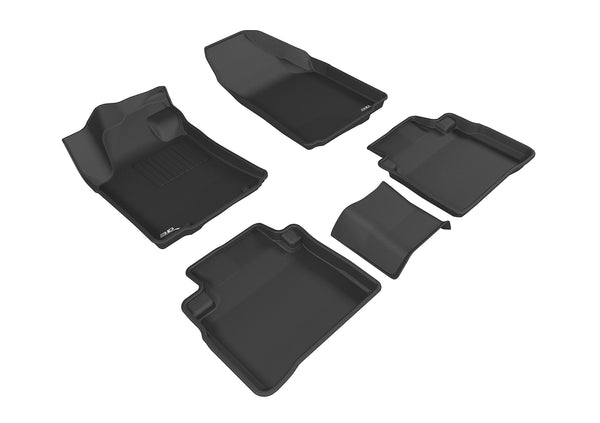 3D MAXpider KAGU Floor Mat for 2016-2023 NISSAN MAXIMA  - BLACK - 1ST ROW 2ND ROW - L1NS08801509 [2017 2016 2015 2014 2013 2012 2011]