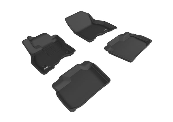 3D MAXpider KAGU Floor Mat for 2013-2019 NISSAN LEAF  - BLACK - 1ST ROW 2ND ROW - L1NS09301509 [2024 2023 2022 2021 2020 2019 2018]