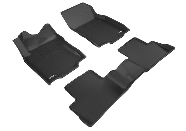 3D MAXpider KAGU Floor Mat for 2017-2022 NISSAN ROGUE SPORT  - BLACK - 1ST ROW 2ND ROW - L1NS10501509 [2023 2022 2021 2020 2019]