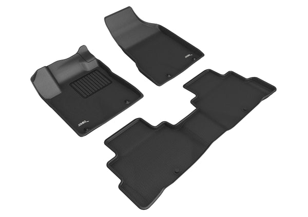 3D MAXpider KAGU Floor Mat for 2019-2023 NISSAN MURANO  - BLACK - 1ST ROW 2ND ROW - L1NS12701509 [2018 2017 2016 2015 2014 2013]