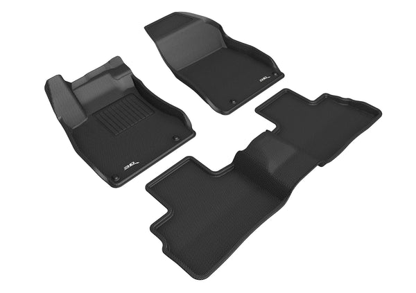 3D MAXpider KAGU Floor Mat for 2020-2021 NISSAN SENTRA  - BLACK - 1ST ROW 2ND ROW - L1NS12901509 [2020 2019 2018 2017 2016 2015]