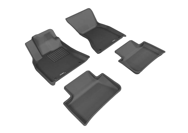 3D MAXpider KAGU Floor Mat for 2015-2024 PORSCHE MACAN  - BLACK - 1ST ROW 2ND ROW - L1PO01401509 [2022 2021 2020 2019 2018 2017 2016 2015 2014 2013]