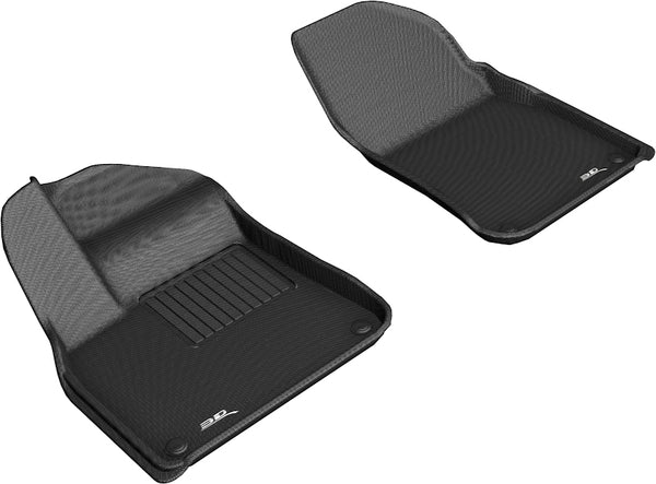 3D MAXpider KAGU Floor Mat for 2019-2024 PORSCHE CAYENNE / CAYENNE COUPE  - BLACK - 1ST ROW - L1PO01911509 [2013 2012 2011 2010 2009 2008 2007]