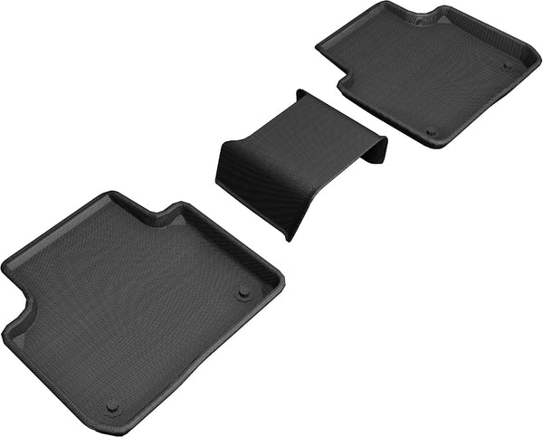 3D MAXpider KAGU Floor Mat for 2019-2024 PORSCHE CAYENNE / CAYENNE COUPE  - BLACK - 2ND ROW - L1PO01921509 [2017 2016 2015 2014 2013 2012 2011]