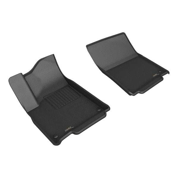 3D MAXpider KAGU Floor Mat for 2022-2023 RIVIAN R1T / R1S  - BLACK - 1ST ROW - L1RI00011509 [2024 2023 2022 2021]