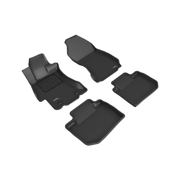 3D MAXpider KAGU Floor Mat for 2012-2017 SUBARU IMPREZA/ XV CROSSTREK  - BLACK - 1ST ROW 2ND ROW - L1SB00801509 [2015 2014 2013 2012 2011 2010]