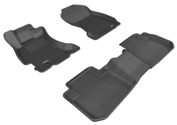 3D MAXpider KAGU Floor Mat for 2014-2018 SUBARU FORESTER  - BLACK - 1ST ROW 2ND ROW - L1SB00901509 [2020 2019 2018 2017 2016 2015]