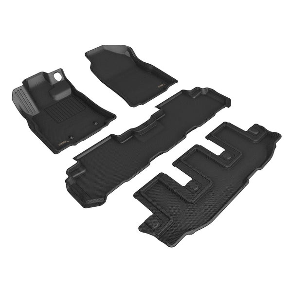 3D MAXpider KAGU Floor Mat for 2019-2023 SUBARU ASCENT  - BLACK - 1ST ROW 2ND ROW 3RD ROW - L1SB03901509 [2023 2022 2021]