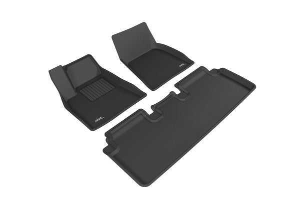 3D MAXpider KAGU Floor Mat for 2012-2014 TESLA MODEL S  - BLACK - 1ST ROW 2ND ROW - L1TL00001509 [2022 2021 2020 2019 2018]