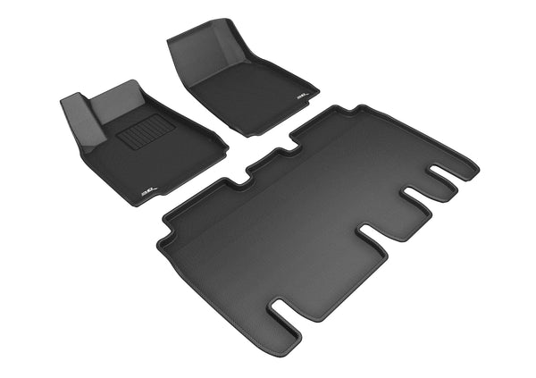 3D MAXpider KAGU Floor Mat for 2016-2021 TESLA MODEL X 5-SEAT  - BLACK - 1ST ROW 2ND ROW - L1TL01101509 [2023 2022 2021 2020 2019]