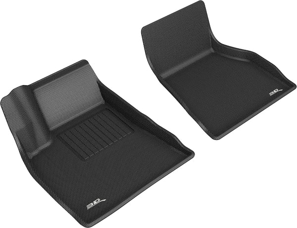 3D MAXpider KAGU Floor Mat for 2015-2021 TESLA MODEL S  - BLACK - 1ST ROW - L1TL01311509 [2014 2013 2012 2011]