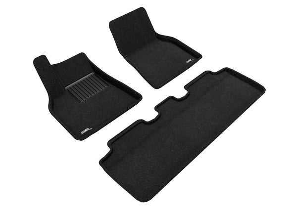 3D MAXpider ELEGANT Floor Mat for 2020-2020 TESLA MODEL Y  - BLACK - 1ST ROW 2ND ROW - L1TL01704709 [2023 2022 2021 2020 2019 2018 2017]