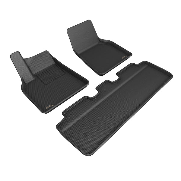 3D MAXpider KAGU Floor Mat for 2021-2023 TESLA MODEL Y  - BLACK - 1ST ROW 2ND ROW - L1TL02701509 [2023 2022 2021 2020]