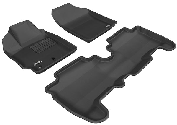3D MAXpider KAGU Floor Mat for 2007-2011 TOYOTA YARIS  - BLACK - 1ST ROW 2ND ROW - L1TY02401509 [2023 2022 2021 2020 2019 2018 2017 2016]
