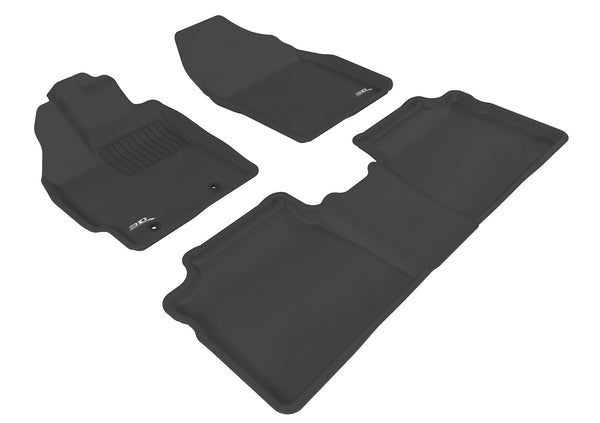 3D MAXpider KAGU Floor Mat for 2010-2011 TOYOTA PRIUS  - BLACK - 1ST ROW 2ND ROW - L1TY04001509 [2024 2023 2022 2021 2020]