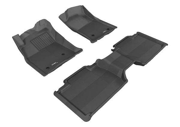 3D MAXpider KAGU Floor Mat for 2005-2011 TOYOTA TACOMA ACCESS CAB  - BLACK - 1ST ROW 2ND ROW - L1TY07501509 [2021 2020 2019 2018 2017 2016 2015]