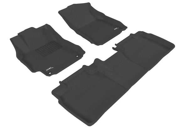 3D MAXpider KAGU Floor Mat for 2012-2014 TOYOTA CAMRY/CAMRY HYBRID  - BLACK - 1ST ROW 2ND ROW - L1TY08601509 [2024 2023 2022 2021 2020 2019]