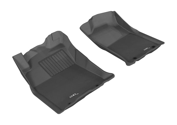 3D MAXpider KAGU Floor Mat for 2012-2015 TOYOTA TACOMA DOUBLE CAB  - BLACK - 1ST ROW - L1TY09011509 [2012 2011 2010 2009 2008 2007]