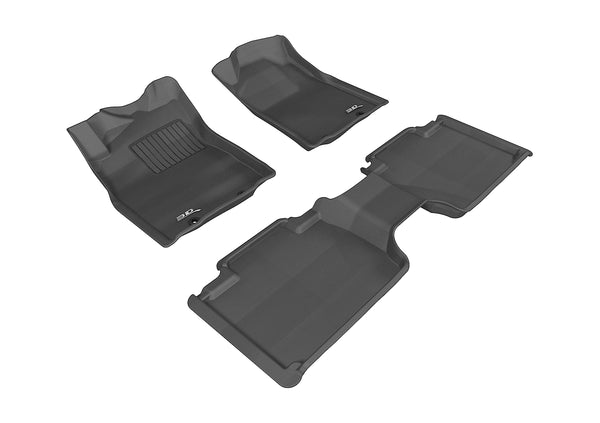 3D MAXpider KAGU Floor Mat for 2012-2015 TOYOTA TACOMA ACCESS CAB  - BLACK - 1ST ROW 2ND ROW - L1TY09101509 [2015 2014 2013 2012 2011 2010 2009 2008 2007 2006 2005]