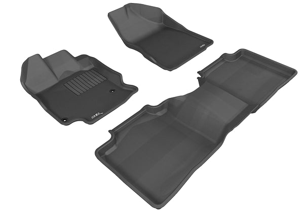 3D MAXpider KAGU Floor Mat for 2012-2012 TOYOTA VENZA  - BLACK - 1ST ROW 2ND ROW - L1TY13301509 [2014 2013 2012 2011 2010]