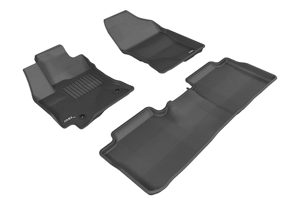 3D MAXpider KAGU Floor Mat for 2014-2019 TOYOTA COROLLA  - BLACK - 1ST ROW 2ND ROW - L1TY13701509 [2014 2013 2012 2011 2010 2009 2008]