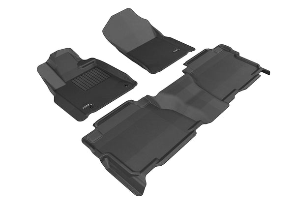 3D MAXpider KAGU Floor Mat for 2007-2011 TOYOTA TUNDRA CREWMAX  - BLACK - 1ST ROW 2ND ROW - L1TY14801509 [2023 2022 2021 2020]