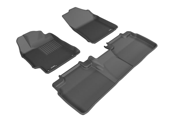 3D MAXpider KAGU Floor Mat for 2015-2017 TOYOTA CAMRY/CAMRY HYBRID  - BLACK - 1ST ROW 2ND ROW - L1TY17301509 [2024 2023 2022 2021 2020]