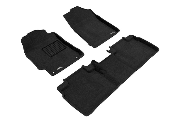 3D MAXpider ELEGANT Floor Mat for 2015-2017 TOYOTA CAMRY/CAMRY HYBRID  - BLACK - 1ST ROW 2ND ROW - L1TY17304709 [2023 2022 2021 2020]