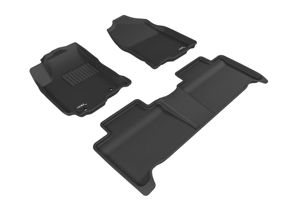 3D MAXpider KAGU Floor Mat for 2016-2018 TOYOTA RAV4 HYBRID  - BLACK - 1ST ROW 2ND ROW - L1TY20801509 [2023 2022 2021 2020 2019 2018 2017 2016 2015]