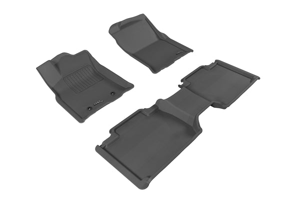 3D MAXpider KAGU Floor Mat for 2016-2023 TOYOTA TACOMA ACCESS CAB  - BLACK - 1ST ROW 2ND ROW - L1TY21501509 [2023 2022]