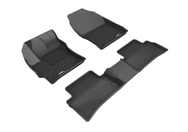 3D MAXpider KAGU Floor Mat for 2019-2024 TOYOTA COROLLA HATCHBACK  - BLACK - 1ST ROW 2ND ROW - L1TY24601509 [2022 2021 2020 2019 2018 2017 2016 2015]