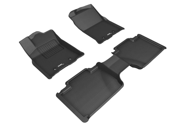 3D MAXpider KAGU Floor Mat for 2018-2023 TOYOTA TACOMA ACCESS CAB  - BLACK - 1ST ROW 2ND ROW - L1TY24901509 [2023 2022 2021 2020 2019]