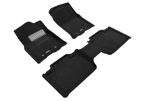 3D MAXpider ELEGANT Floor Mat for 2018-2023 TOYOTA TACOMA  - BLACK - 1ST ROW 2ND ROW - L1TY24904709 [2023 2022 2021 2020 2019 2018 2017 2016]