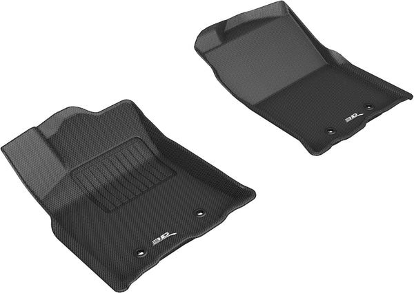 3D MAXpider KAGU Floor Mat for 2018-2023 TOYOTA TACOMA ACCESS/ DOUBLE CAB  - BLACK - 1ST ROW - L1TY24911509 [2021 2020 2019 2018 2017 2016]