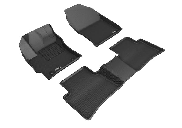 3D MAXpider KAGU Floor Mat for 2020-2024 TOYOTA COROLLA SEDAN  - BLACK - 1ST ROW 2ND ROW - L1TY25601509 [2019 2018 2017 2016 2015]