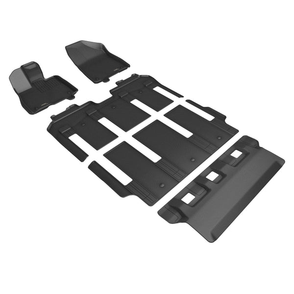 3D MAXpider KAGU Floor Mat for 2021-2023 TOYOTA SIENNA  - BLACK - 1ST ROW 2ND ROW 3RD ROW - L1TY27601509 []