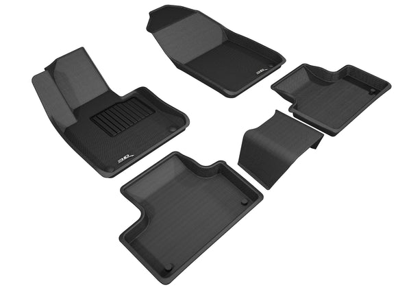 3D MAXpider KAGU Floor Mat for 2018-2023 VOLVO XC60 T5/ XC60 T6  - BLACK - 1ST ROW 2ND ROW - L1VV02501509 []