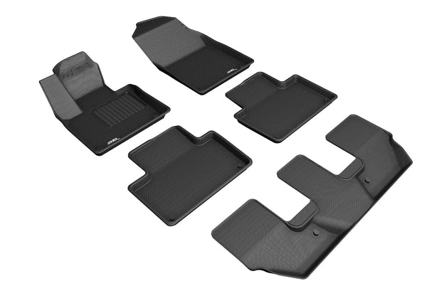 3D MAXpider KAGU Floor Mat for 2015-2023 VOLVO XC90 T8 TWIN ENGINE  - BLACK - 1ST ROW 2ND ROW 3RD ROW - L1VV02901509 []