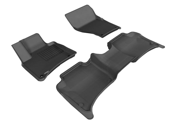 3D MAXpider KAGU Floor Mat for 2011-2017 VOLKSWAGEN TOUAREG  - BLACK - 1ST ROW 2ND ROW - L1VW05401509 []